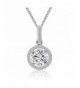 Sterling Pendant Necklace Zirconia SN010