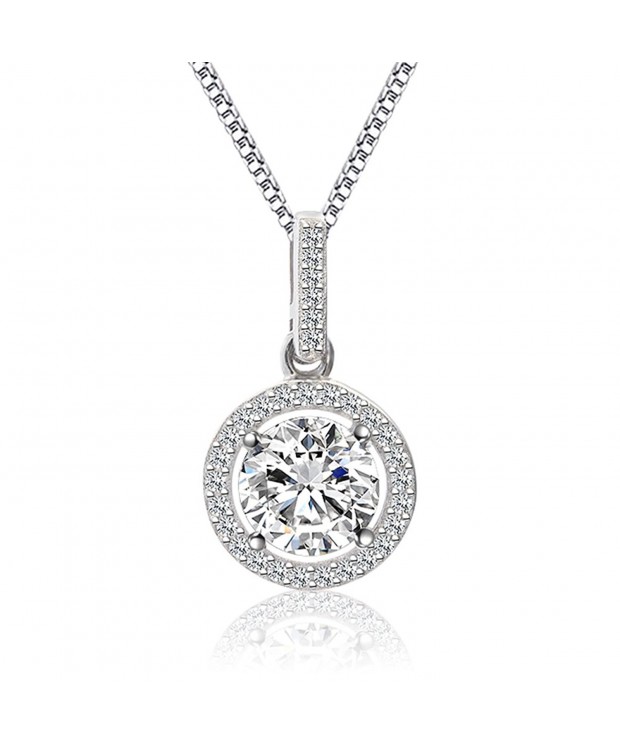 Sterling Pendant Necklace Zirconia SN010