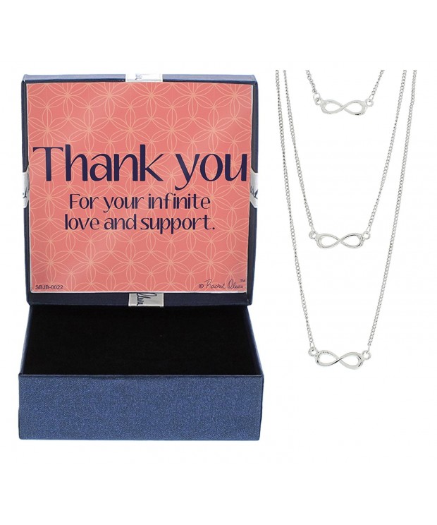 Gift Jewelry Silver Tone Infinity Necklace