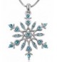 Crystal Snowflake Pendant Necklace Christmas