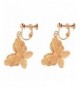 Earrings Butterfly Dangle Piercing Plated