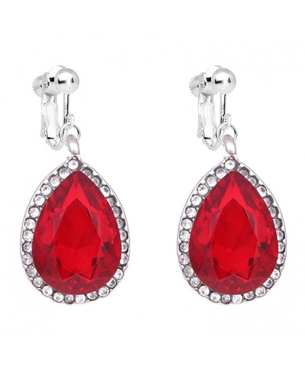 Fashion Womens Earrings Waterdrop Rhinestone