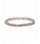 OKAJEWELRY Stunning Zirconia Multicolored Bracelet