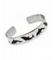 Stainless Adjustable Bracelet Engraved Dolphin