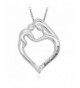 Sterling Simulated Zirconia Pendant Necklace