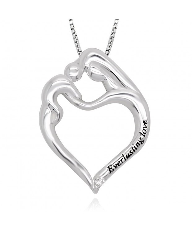 Sterling Simulated Zirconia Pendant Necklace