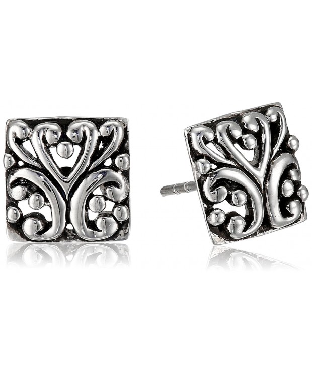 Barse Sterling Silver Ornate Earrings