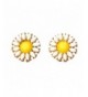 Fashion Sunflower Simulated gemstones Earrings
