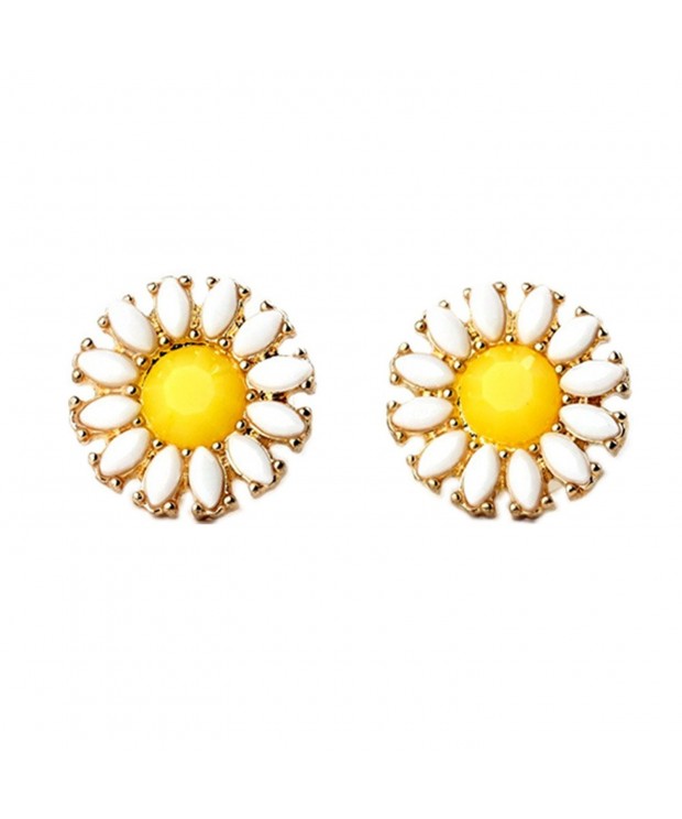 Fashion Sunflower Simulated gemstones Earrings