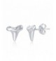 Sterling Silver Polish Shark Earrings