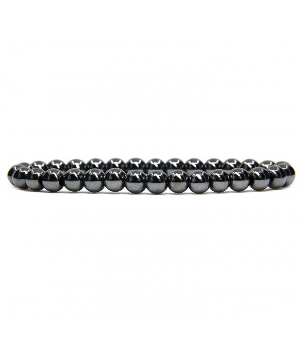 Natural Hematite Gemstone Stretch Bracelet