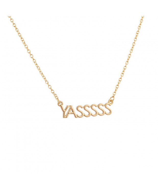 Lux Accessories YASSSSS Satisfaction Necklace