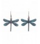 Rain Turquoise Patina Style Dragonfly Earrings