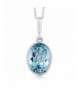 Sterling Silver Topaz 14x10 Pendant