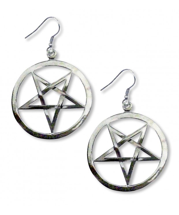 Inverted Pentacle Medieval Renaissance Earrings