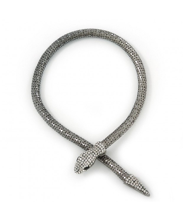 Black Swarovski Crystal Magnetic Necklace