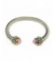 Two tone Rhodium Bracelet Zirconia Crystal