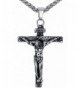 Stainless Crucifix Religious Pendant Necklace