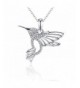 Zirconia Sterling Hummingbird Necklace Girlfriend