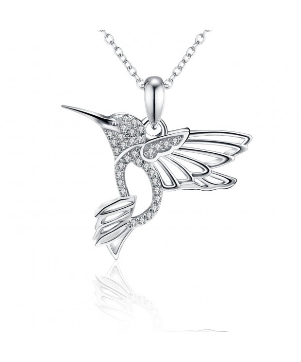 Zirconia Sterling Hummingbird Necklace Girlfriend