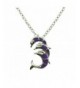 Simplicity Dolphins Pendant Necklace Adjustable