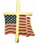 American Flag Cross Lapel Pin