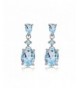 Sterling Silver Topaz Dangling Earrings