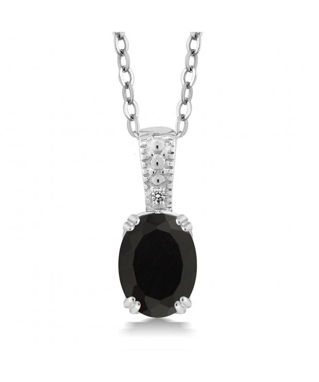 Black Diamond Sterling Silver Pendant