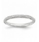 2 25mm Rhodium Sterling Stackable Textured