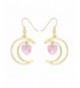 SENFAI Crescent Crystal Dangle Earrings