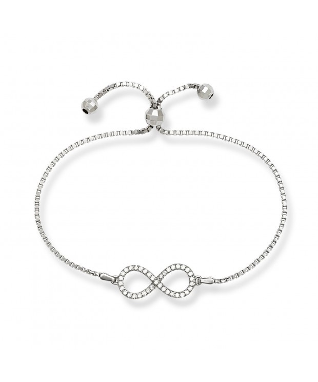 Sterling Reversible Infinity Adjustable Bracelet