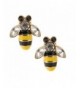 Spinningdaisy Plated Yellow Bumble Earrings