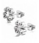 Stainless Clover Shamrock Cut Out Earrings