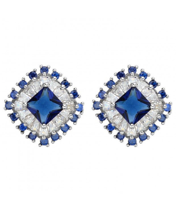 EleQueen Sterling Zirconia Dazzling Earrings