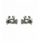 Tiny Sterling Silver Crab Earrings