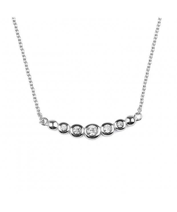 Sterling Zirconia Simulated Diamond Necklace