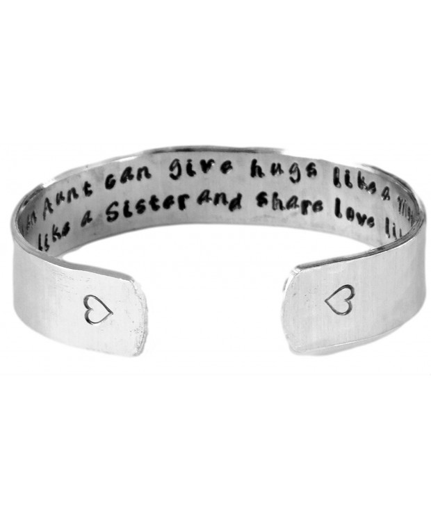 Aunt Auntie Gift Stamped Bracelet