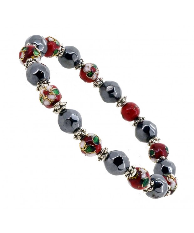 Magnetic Simulated Hematite Cloisonn Bracelet