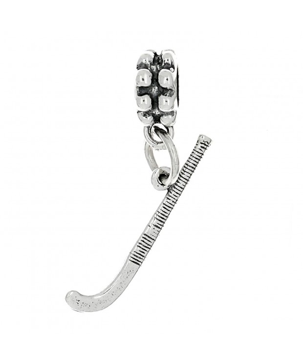 Sterling Silver Oxidized Hockey Dangle