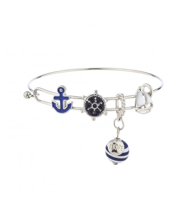 Lux Accessories Nautical Sailboat Bracelet