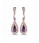 GULICX Eye catching Amethyst Rhinestone Earrings