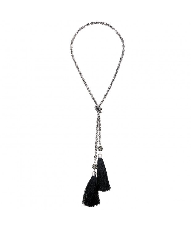 EXCEED Knotted Necklace Double Tassel