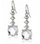 1928 Jewelry Crystal Silver Tone Earrings