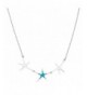 Created Starfish Garland Necklace Sterling