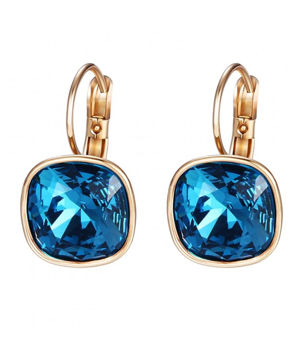 Crystals Swarovski Fashion Earrings Indicolite