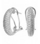 Dreambell Rhodium Sterling Crystal Earrings