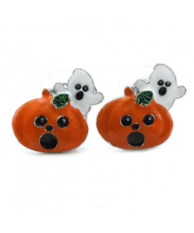 Halloween Lantern Pumpkin Pierced Earrings