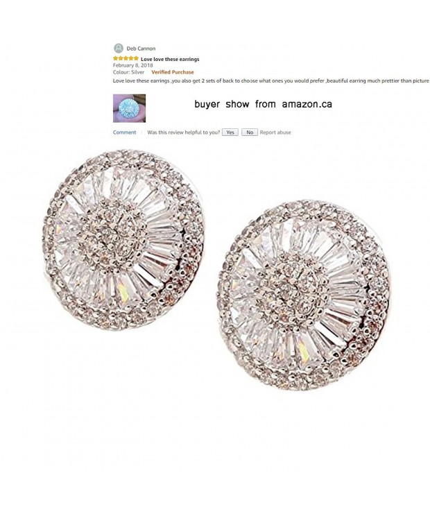 Fashion Jewelry Zirconia Earrings Simulated