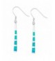 Sterling Silver Created Dangle Earrings