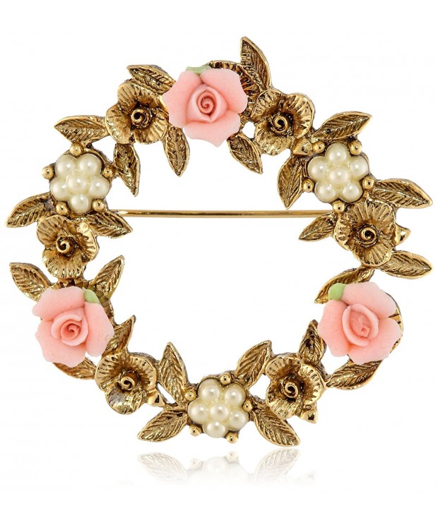 1928 Jewelry Porcelain Floral Wreath